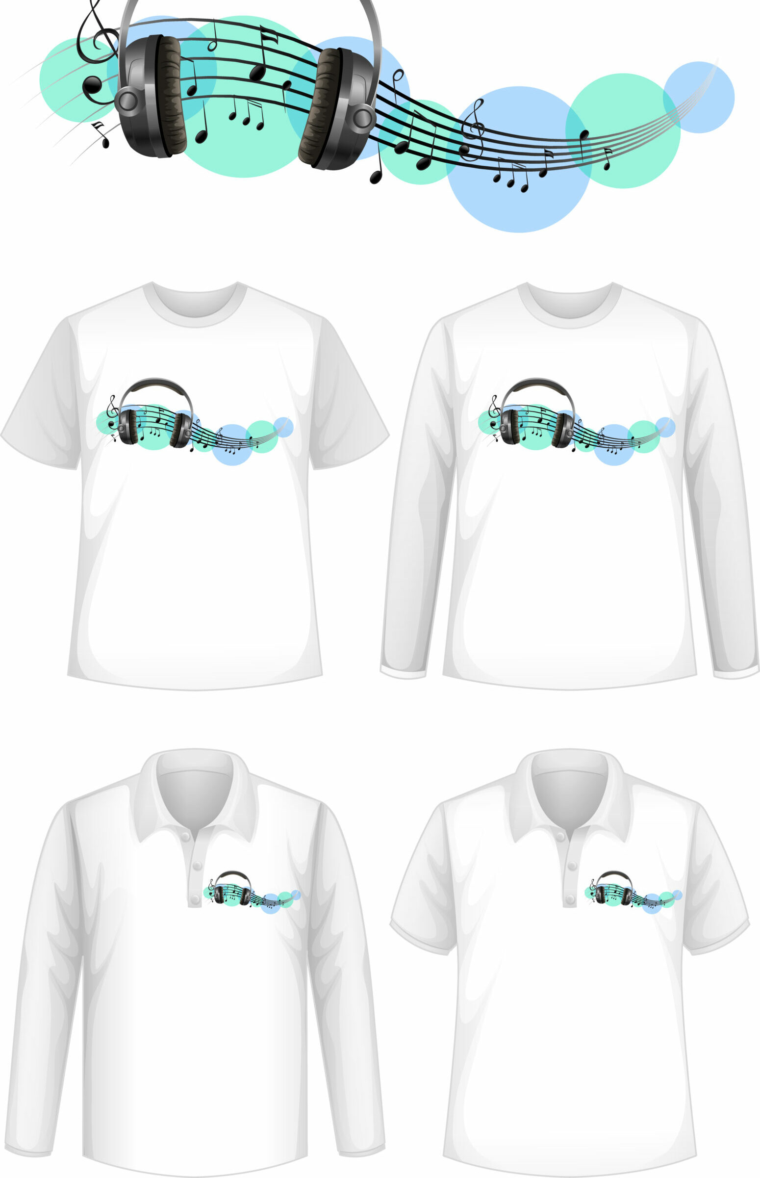 Mock up shirt with music logo illustration